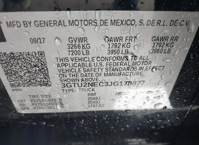 3GTU2NEC3JG170877 2018 2018 GMC Sierra- 1500 Slt 9