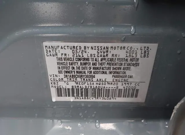 3N1AB8CV9RY360894 2024 2024 Nissan Sentra- Sv Xtronic Cvt 9