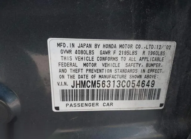 JHMCM56313C054649 2003 2003 Honda Accord- 2-4 LX 9