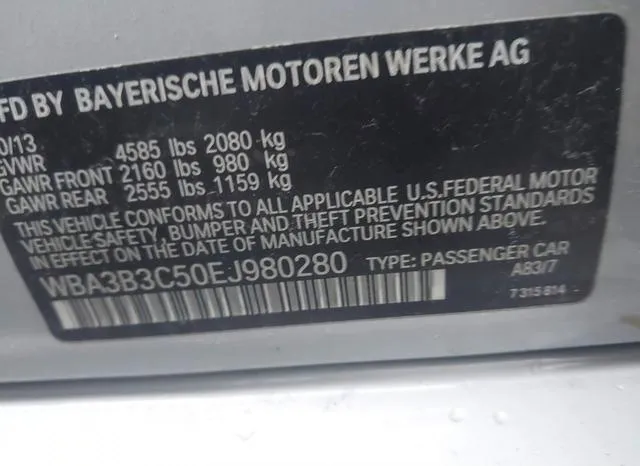 WBA3B3C50EJ980280 2014 2014 BMW 3 Series- 328I Xdrive 9