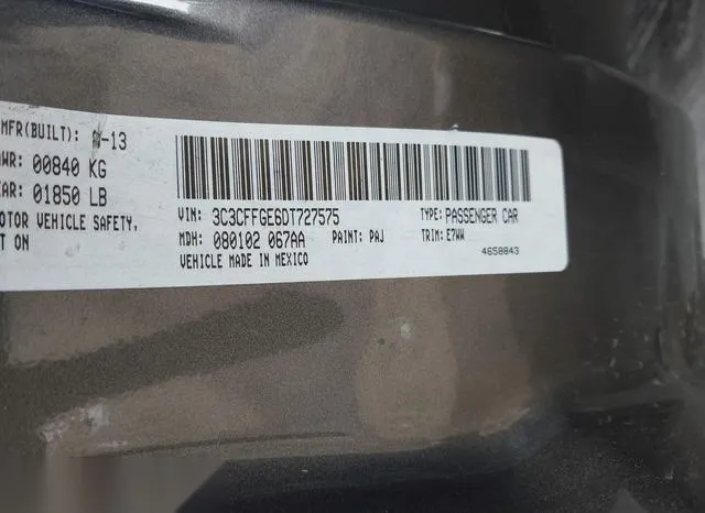 3C3CFFGE6DT727575 2013 2013 Fiat 500- E Battery Electric 9