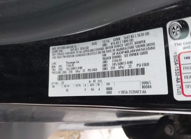 3FADP4BJ8HM103580 2017 2017 Ford Fiesta- SE 9