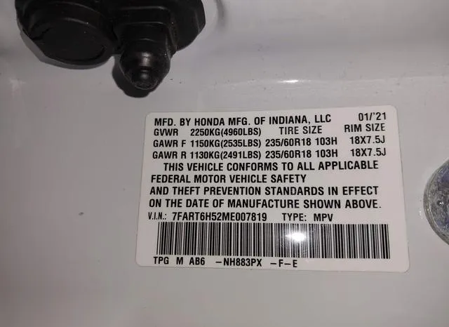 7FART6H52ME007819 2021 2021 Honda CR-V- Hybrid Ex 9