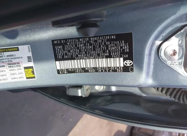 5YFEPMAE6NP354816 2022 2022 Toyota Corolla- LE 9