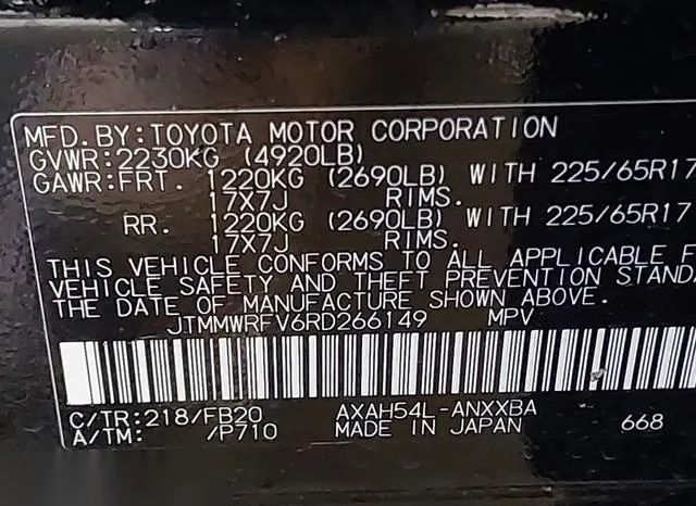 JTMMWRFV6RD266149 2024 2024 Toyota RAV4- Hybrid LE 9