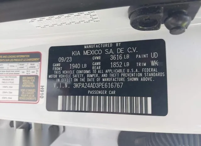 3KPA24AD3PE616767 2023 2023 KIA Rio- S 9