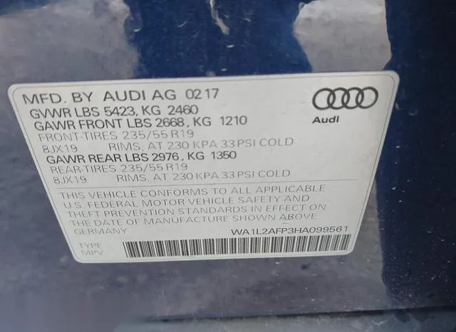 WA1L2AFP3HA099561 2017 2017 Audi Q5- 2-0T Premium 9