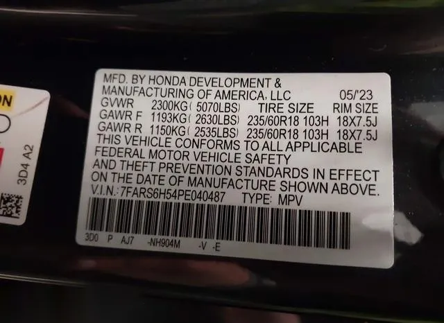 7FARS6H54PE040487 2023 2023 Honda CR-V- Hybrid Sport 9