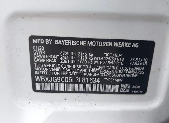 WBXJG9C06L3L81634 2020 2020 BMW X1- Xdrive28I 9