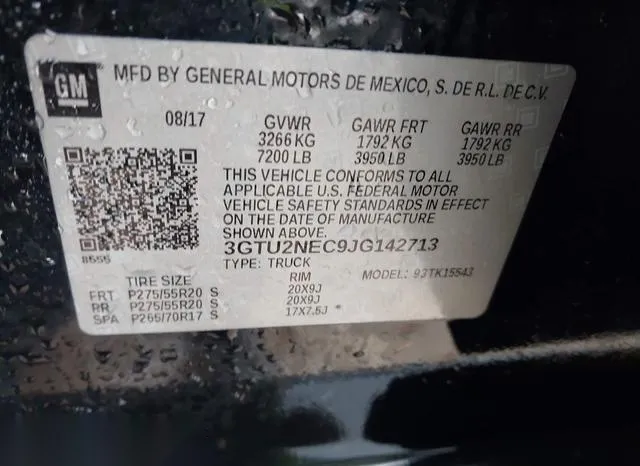 3GTU2NEC9JG142713 2018 2018 GMC Sierra- 1500 Slt 9