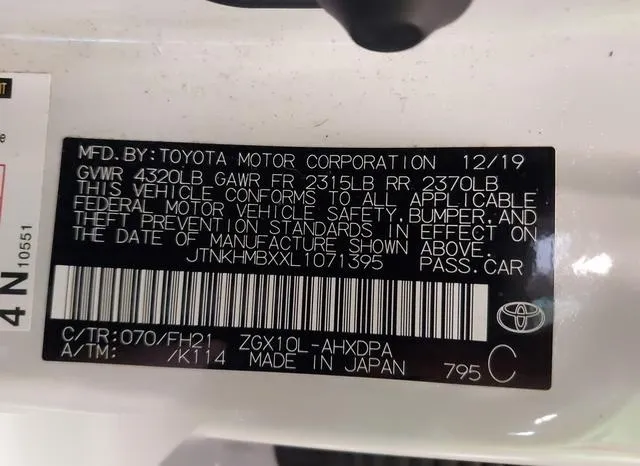 JTNKHMBXXL1071395 2020 2020 Toyota C-HR- LE 9