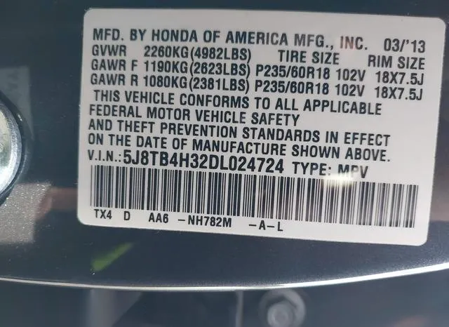 5J8TB4H32DL024724 2013 2013 Acura RDX 9