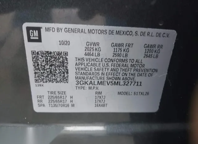 3GKALMEV5ML327711 2021 2021 GMC Terrain- Fwd Sle 9