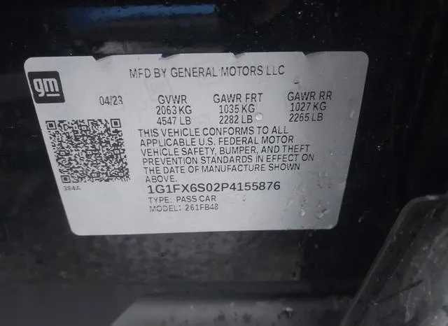 1G1FX6S02P4155876 2023 2023 Chevrolet Bolt- Ev Fwd 2Lt 9