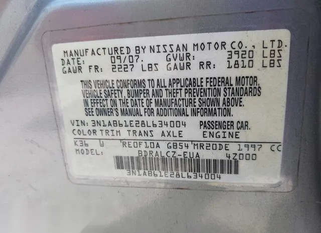 3N1AB61E28L634004 2008 2008 Nissan Sentra- 2-0 9