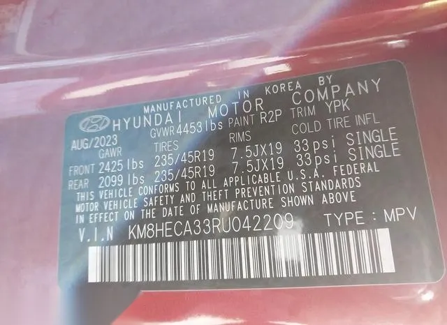 KM8HECA33RU042209 2024 2024 Hyundai Kona- Limited 9