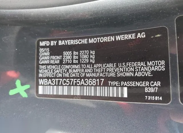 WBA3T7C57F5A36817 2015 2015 BMW 435I- Xdrive 9