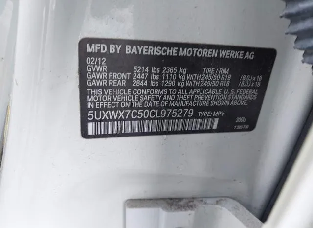 5UXWX7C50CL975279 2012 2012 BMW X3- Xdrive35I 9