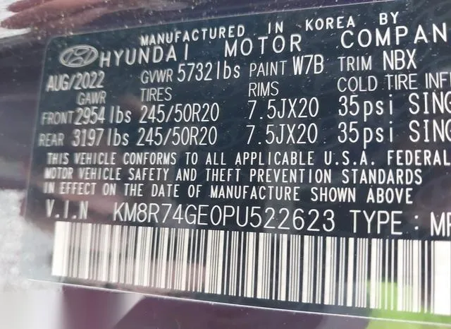 KM8R74GE0PU522623 2023 2023 Hyundai Palisade- Calligraphy 9