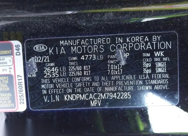 KNDPMCAC2M7942285 2021 2021 KIA Sportage- LX 9