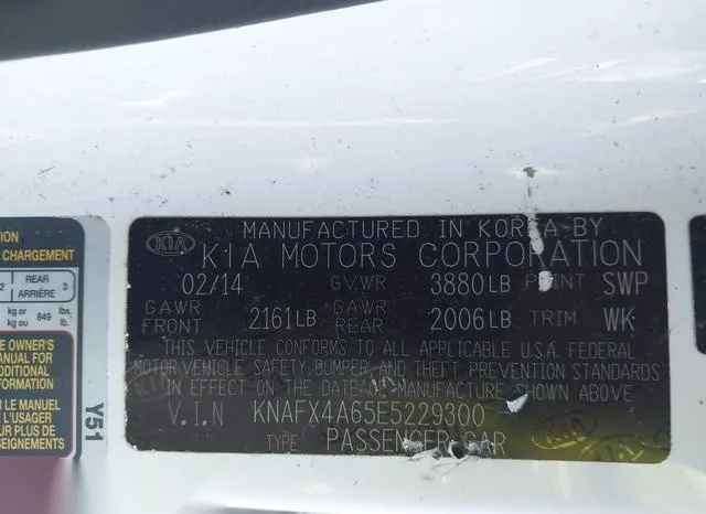 KNAFX4A65E5229300 2014 2014 KIA Forte- LX 9