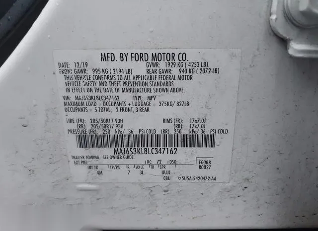 MAJ6S3KL8LC347162 2020 2020 Ford Ecosport- Titanium 9