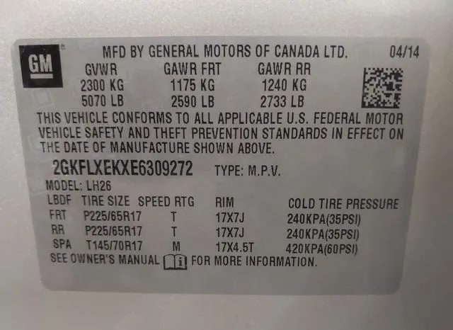 2GKFLXEKXE6309272 2014 2014 GMC Terrain- Slt-1 9