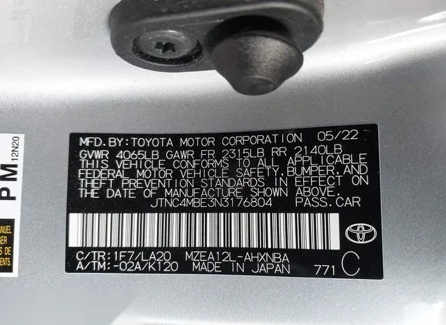 JTNC4MBE3N3176804 2022 2022 Toyota Corolla- Xse 9