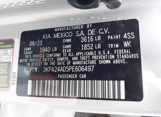 3KPA24AD5PE606497 2023 2023 KIA Rio- LX 9