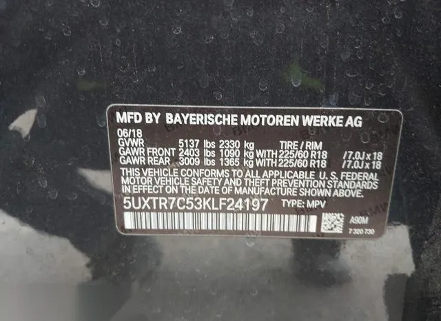 5UXTR7C53KLF24197 2019 2019 BMW X3- Sdrive30I 9