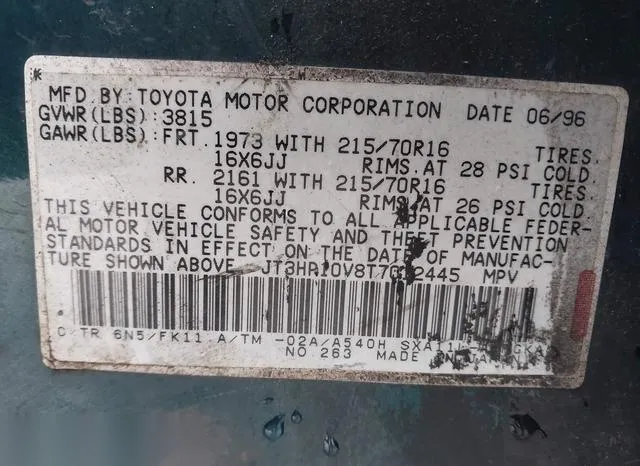 JT3HP10V8T7012445 1996 1996 Toyota RAV4 9