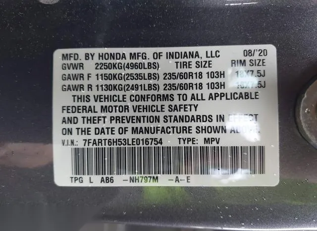 7FART6H53LE016754 2020 2020 Honda CR-V- Hybrid EX 9