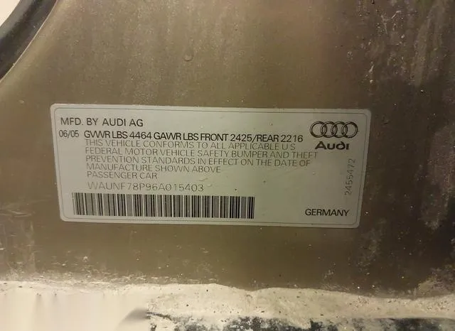 WAUNF78P96A015403 2006 2006 Audi A3- 2-0T 9