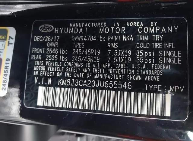 KM8J3CA23JU655546 2018 2018 Hyundai Tucson- Limited 9