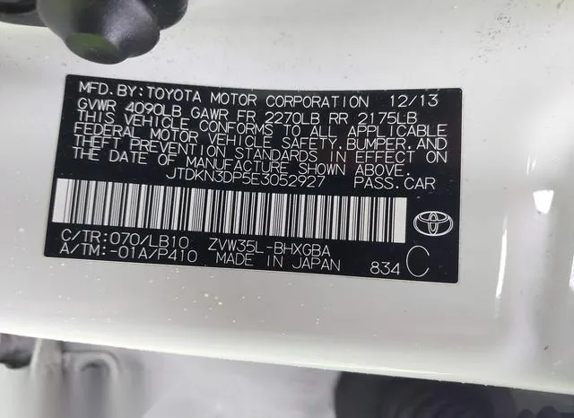 JTDKN3DP5E3052927 2014 2014 Toyota Prius- Plug-In Advanced 9