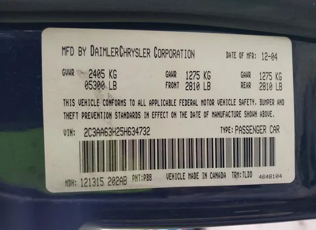 2C3AA63H25H634732 2005 2005 Chrysler 300C 9