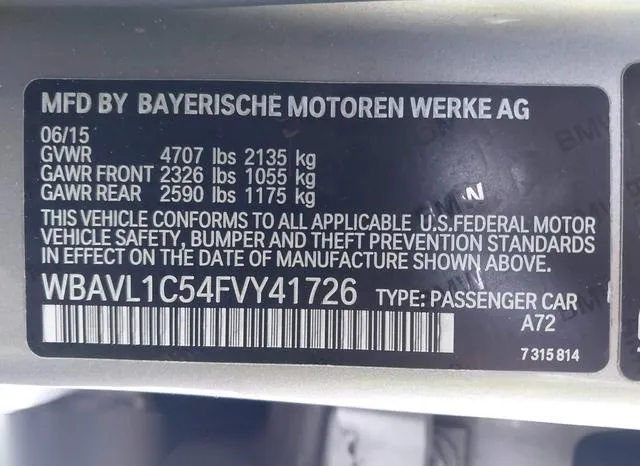 WBAVL1C54FVY41726 2015 2015 BMW X1- Xdrive28I 9