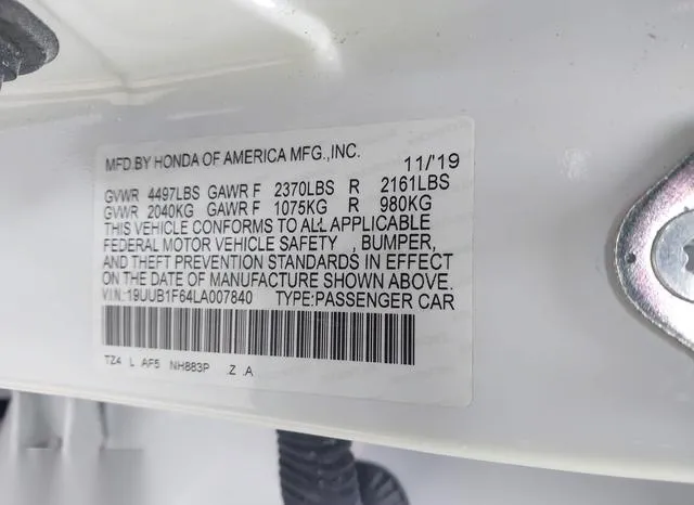 19UUB1F64LA007840 2020 2020 Acura TLX- A-Spec/A-Spec W/Red 9