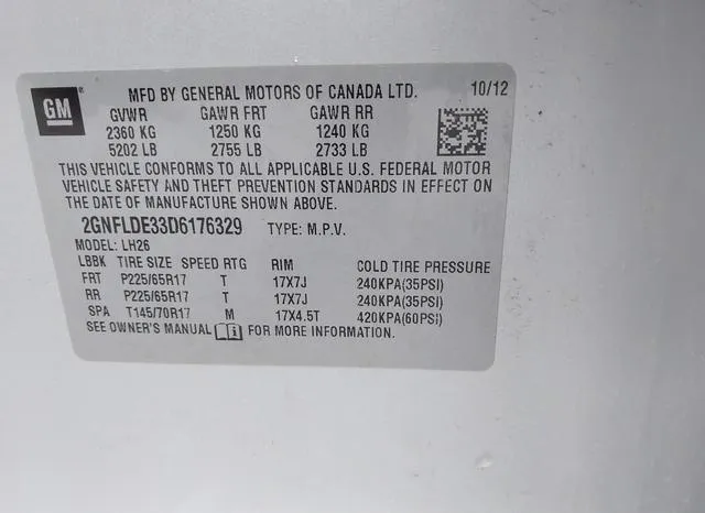 2GNFLDE33D6176329 2013 2013 Chevrolet Equinox- 1LT 9