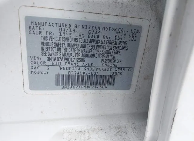 3N1AB7AP9DL712506 2013 2013 Nissan Sentra- SV 9