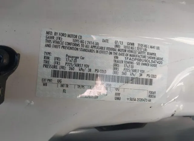 1FADP5BU9DL547420 2013 2013 Ford C-Max- Hybrid Sel 9