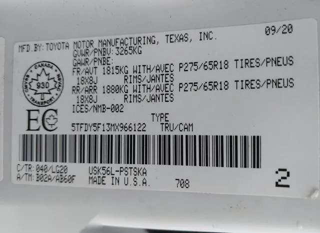 5TFDY5F13MX966122 2021 2021 Toyota Tundra- SR5 9