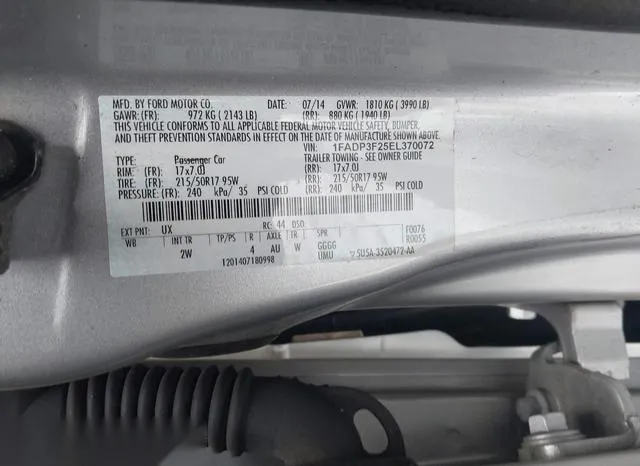 1FADP3F25EL370072 2014 2014 Ford Focus- SE 9