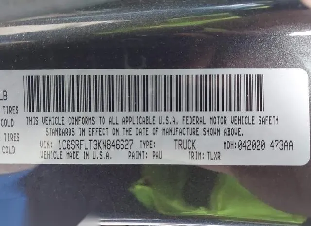 1C6SRFLT3KN846627 2019 2019 RAM 1500- Rebel  4X4 5-7 Box 9