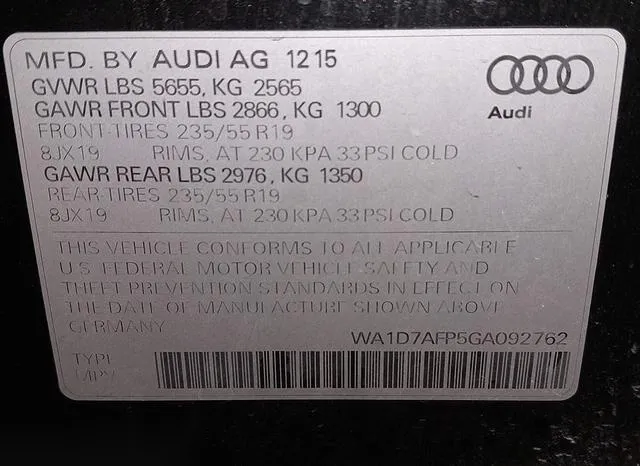 WA1D7AFP5GA092762 2016 2016 Audi Q5- 3-0T Premium Plus 9