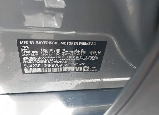 5UX23EU06R9V69322 2024 2024 BMW X5- Xdrive40I 9