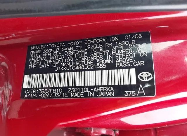 JTKKU10488J021585 2008 2008 Scion XD 9