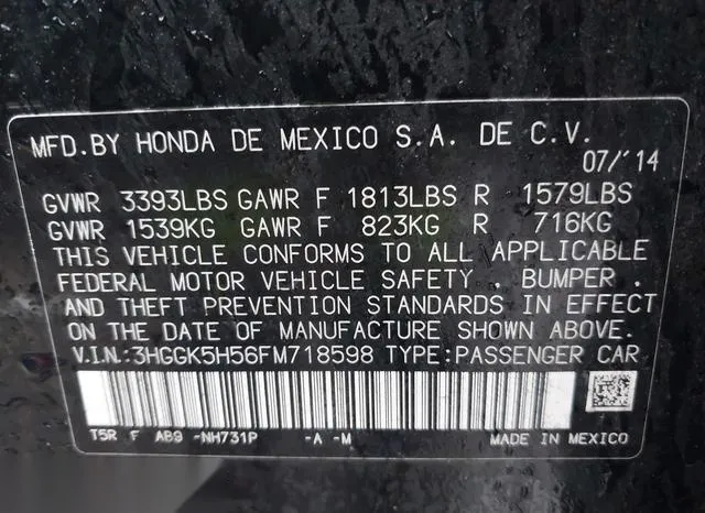 3HGGK5H56FM718598 2015 2015 Honda Fit- LX 9