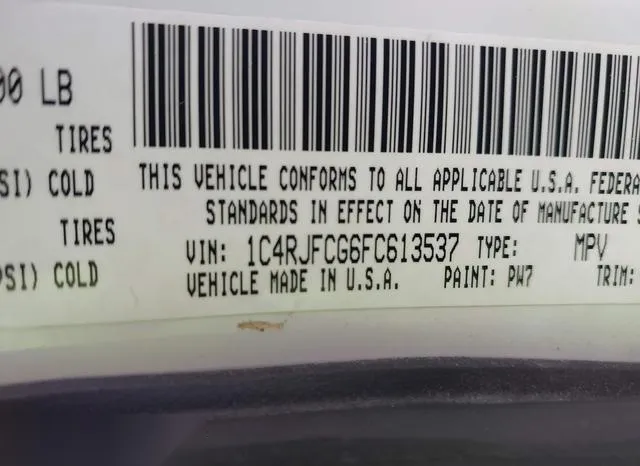 1C4RJFCG6FC613537 2015 2015 Jeep Grand Cherokee- Overland 9