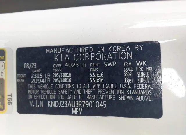 KNDJ23AU3R7901045 2024 2024 KIA Soul- LX 9